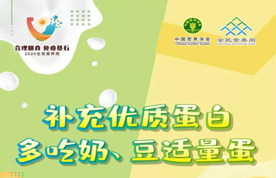 2020年全民营养周丨 补充优质蛋白：多喝奶、多吃豆及适量蛋
